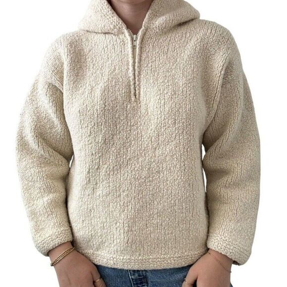 Vintage Womens Alpaca Connections White Chunky Wool Oversized Boxy Sweater XS - Picture 1 of 8